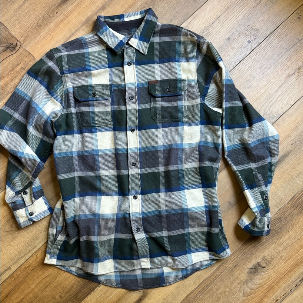 Men’s Orvis Button Down Flannel Shirt-Jacket, Size XLT